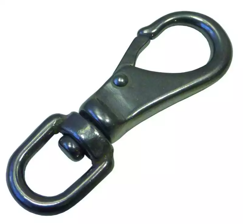 2 Mousquetons à émerillon bronze chromé 83 X 16mm