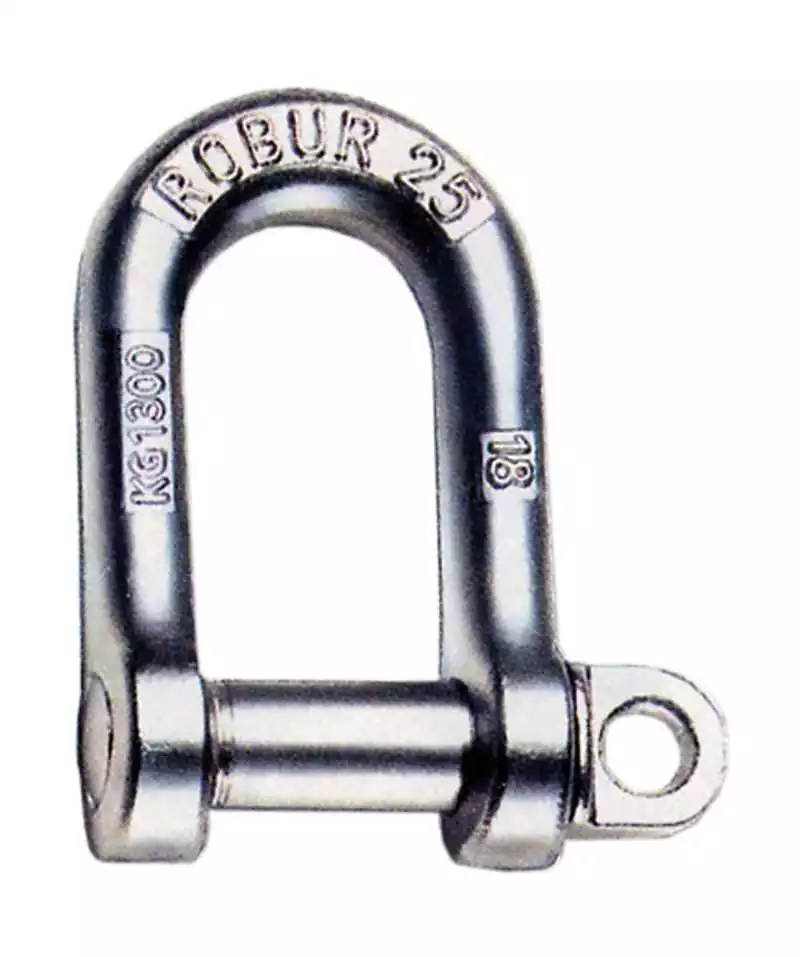 2 Manilles droite galvanisées Diamètre 8mm hauteur 33mm charge 250Kg estampillée