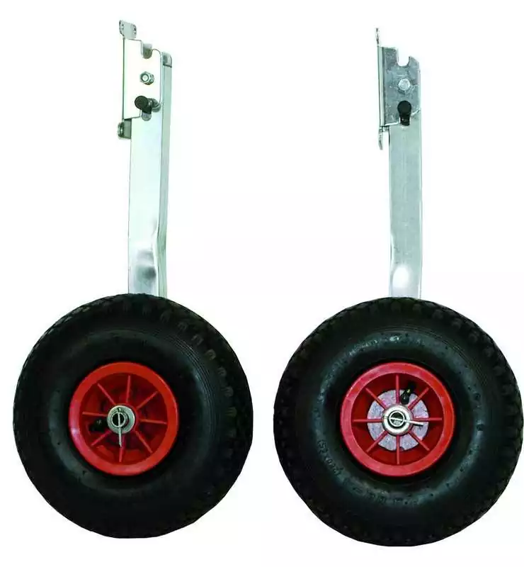 2 roues de relevage pliantes en inox Diamètre 260 mm