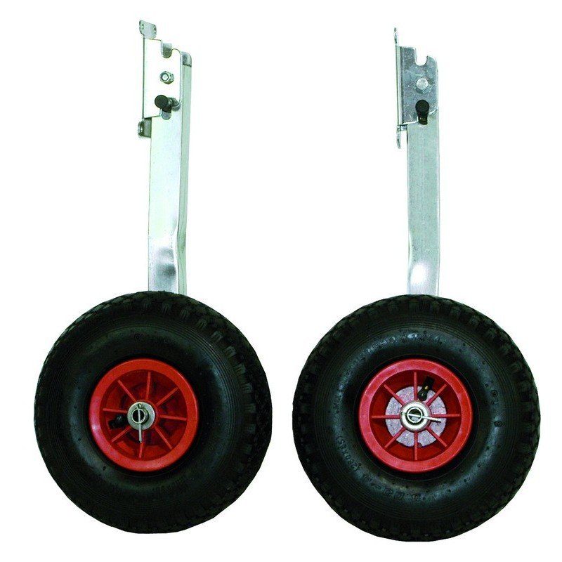 2 roues de relevage pliantes en inox Diamètre 260 mm