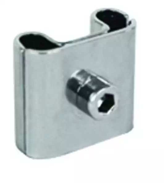Jonction Inox support pare battage pour relier les portes pare-battages entre eux