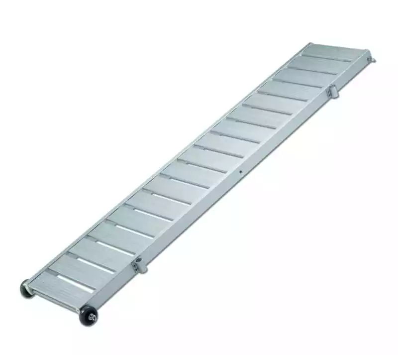 Passerelle fixe aluminium antidérapant légère 2m Largeur 37 cm avec roues