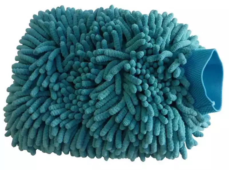 Gant de nettoyage en microfibre chenille avec poignée élastique